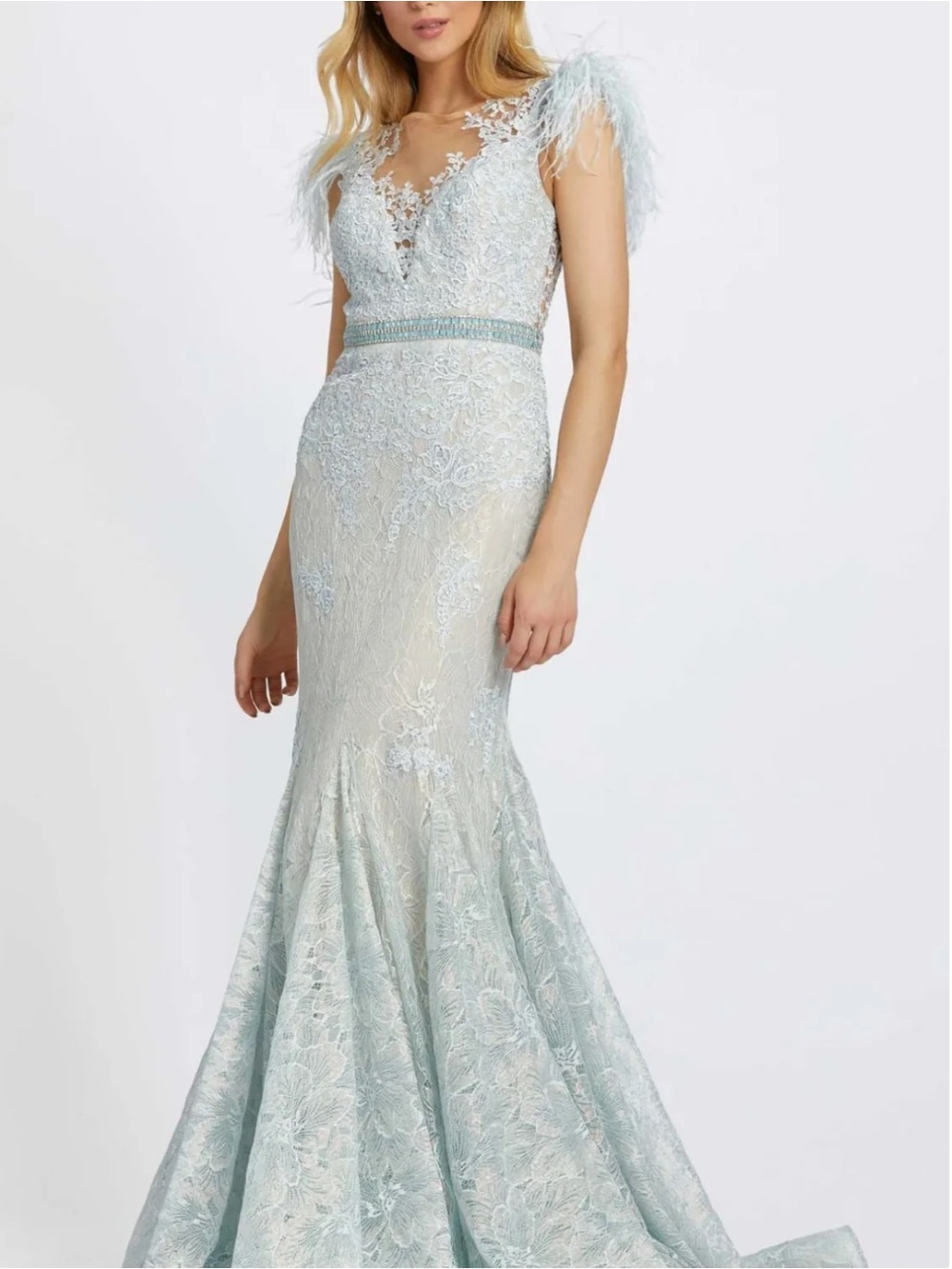 MacDuggal 79230 ice blue size 10 NWT brand new never worn